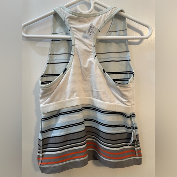 Danskin Striped Sports Tank Top - Size L 💙🖤🧡 - Picture 3 of 6